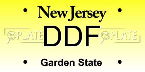 DDF New Jersey License Plate