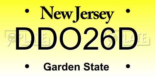 DDO26D New Jersey License Plate