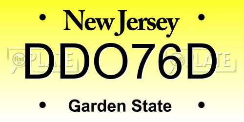 DDO76D New Jersey License Plate