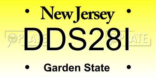DDS28I New Jersey License Plate