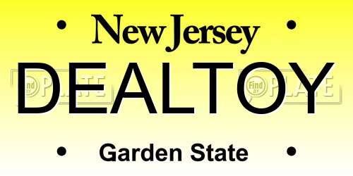 DEALTOY New Jersey License Plate