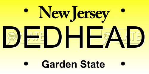 DEDHEAD New Jersey License Plate