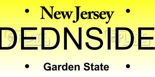 DEDNSIDE New Jersey License Plate