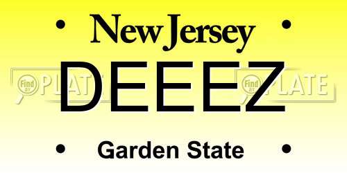 DEEEZ New Jersey License Plate