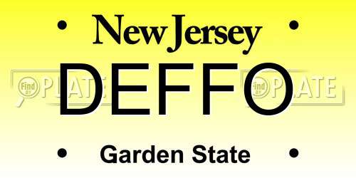 DEFFO New Jersey License Plate