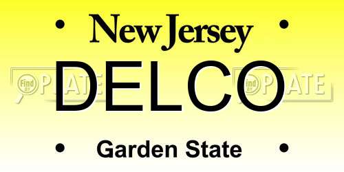 DELCO New Jersey License Plate
