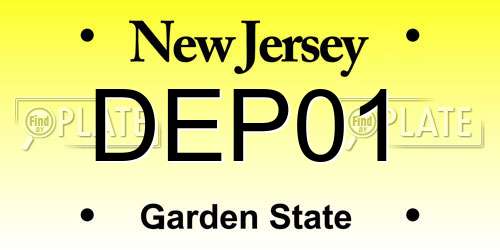 DEP01 New Jersey License Plate