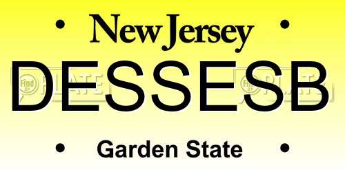 DESSESB New Jersey License Plate