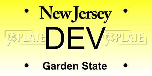 DEV New Jersey License Plate