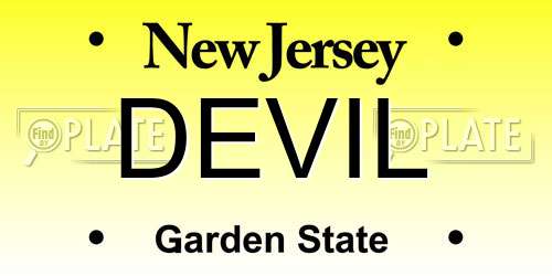 DEVIL New Jersey License Plate