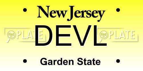 DEVL New Jersey License Plate