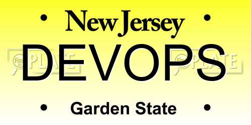 DEVOPS New Jersey License Plate