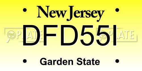 DFD55I New Jersey License Plate
