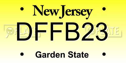 DFFB23 New Jersey License Plate