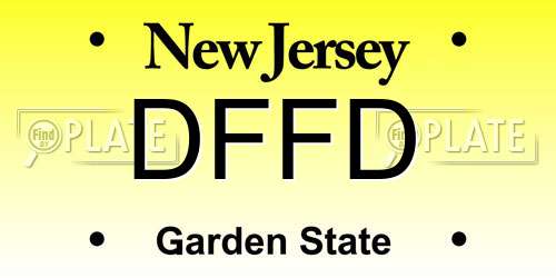 DFFD New Jersey License Plate