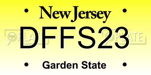 DFFS23 New Jersey License Plate