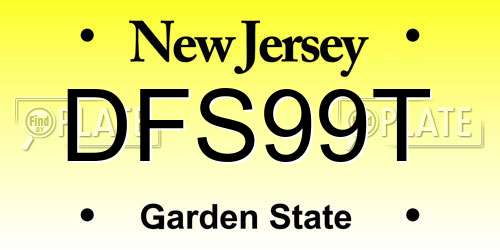 DFS99T New Jersey License Plate