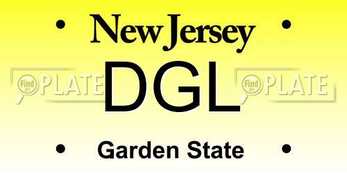 DGL New Jersey License Plate