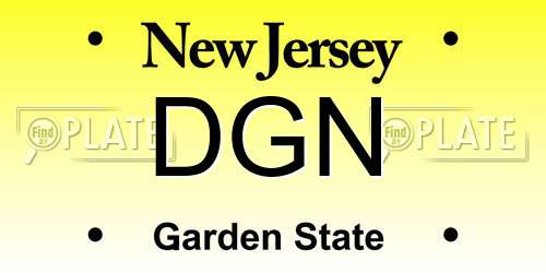 DGN New Jersey License Plate