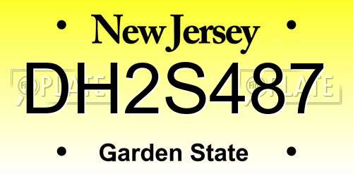 DH2S487 New Jersey License Plate