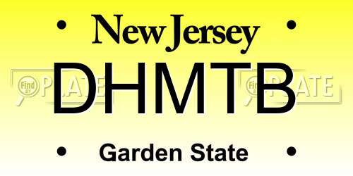 DHMTB New Jersey License Plate