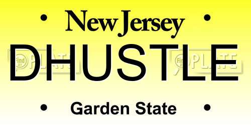 DHUSTLE New Jersey License Plate