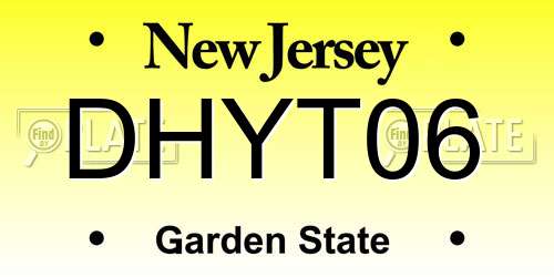 DHYT06 New Jersey License Plate