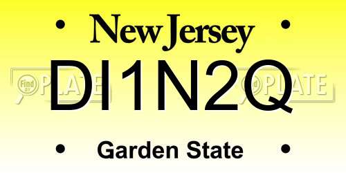 DI1N2Q New Jersey License Plate