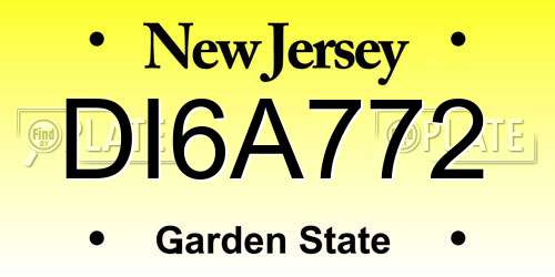 DI6A772 New Jersey License Plate