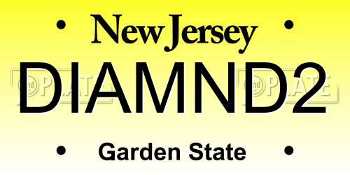 DIAMND2 New Jersey License Plate