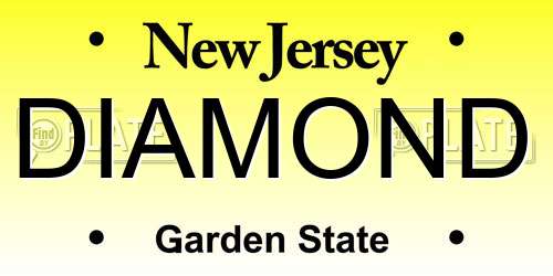 DIAMOND New Jersey License Plate