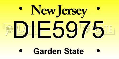 DIE5975 New Jersey License Plate