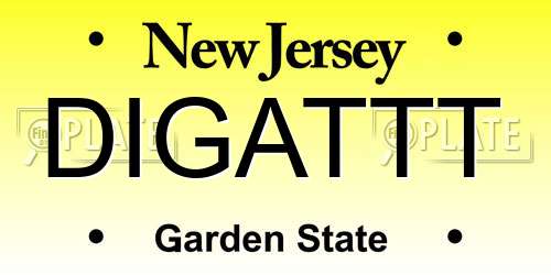 DIGATTT New Jersey License Plate