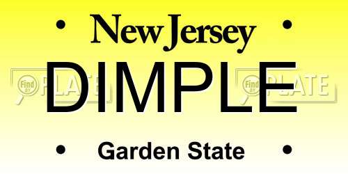 DIMPLE New Jersey License Plate