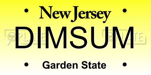 DIMSUM New Jersey License Plate