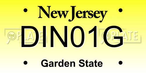DIN01G New Jersey License Plate