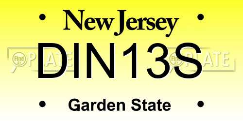 DIN13S New Jersey License Plate