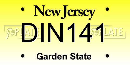 DIN141 New Jersey License Plate