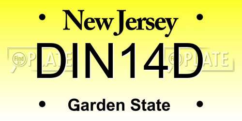DIN14D New Jersey License Plate
