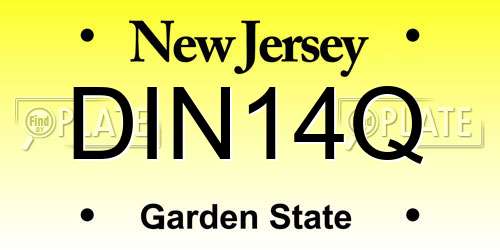 DIN14Q New Jersey License Plate
