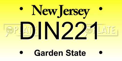 DIN221 New Jersey License Plate