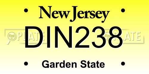 DIN238 New Jersey License Plate