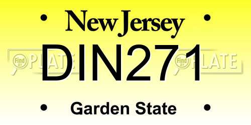 DIN271 New Jersey License Plate