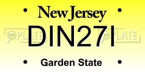 DIN27I New Jersey License Plate