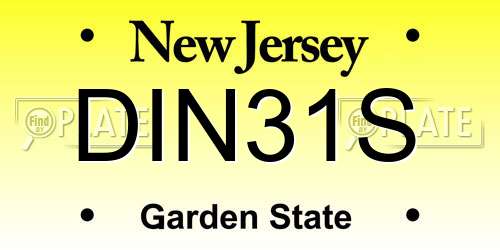DIN31S New Jersey License Plate