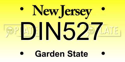 DIN527 New Jersey License Plate
