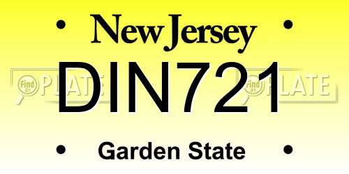 DIN721 New Jersey License Plate