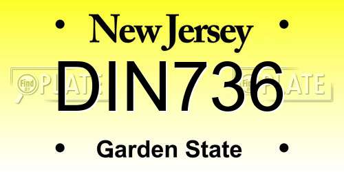 DIN736 New Jersey License Plate