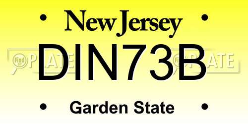DIN73B New Jersey License Plate