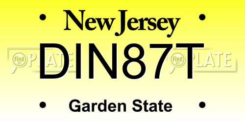 DIN87T New Jersey License Plate